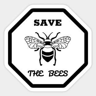 Save the BEES (Black and White version) Sticker